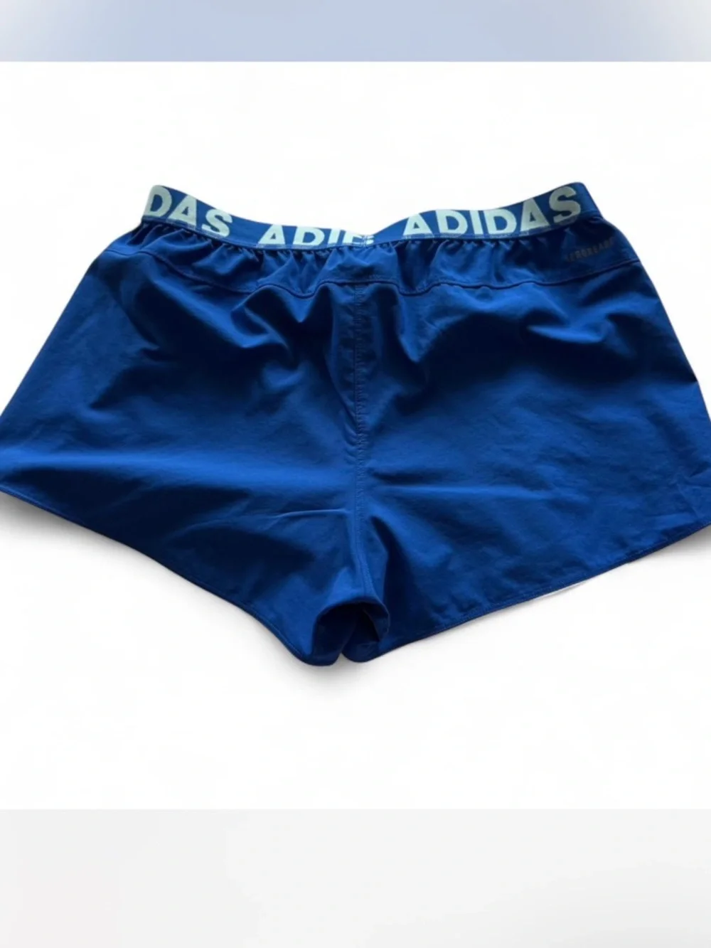 adidas Women's Royal Blue Athletic Shorts with Logo Waistband